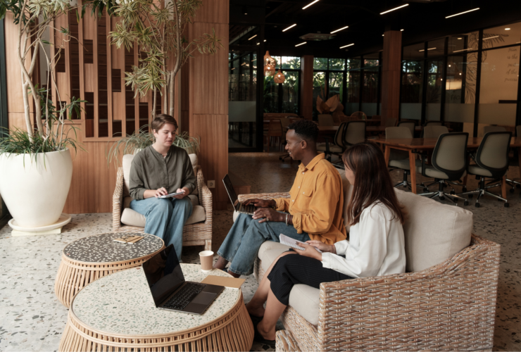 HR strategic team working together